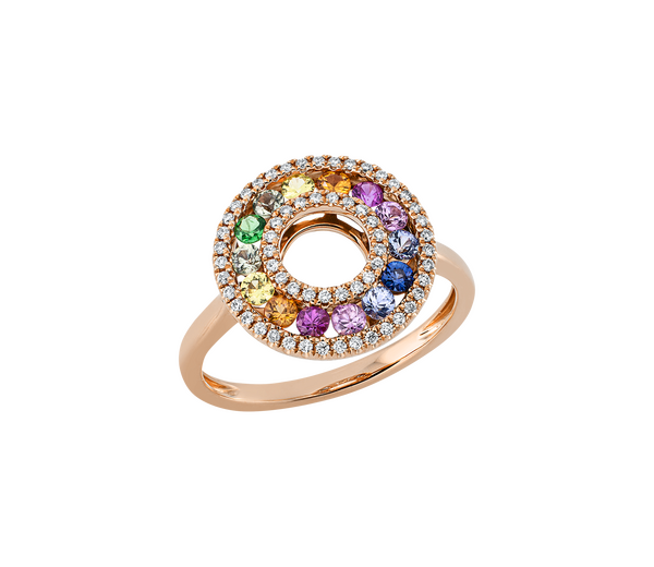 Brogle Classic Sapphire Ring Rainbow