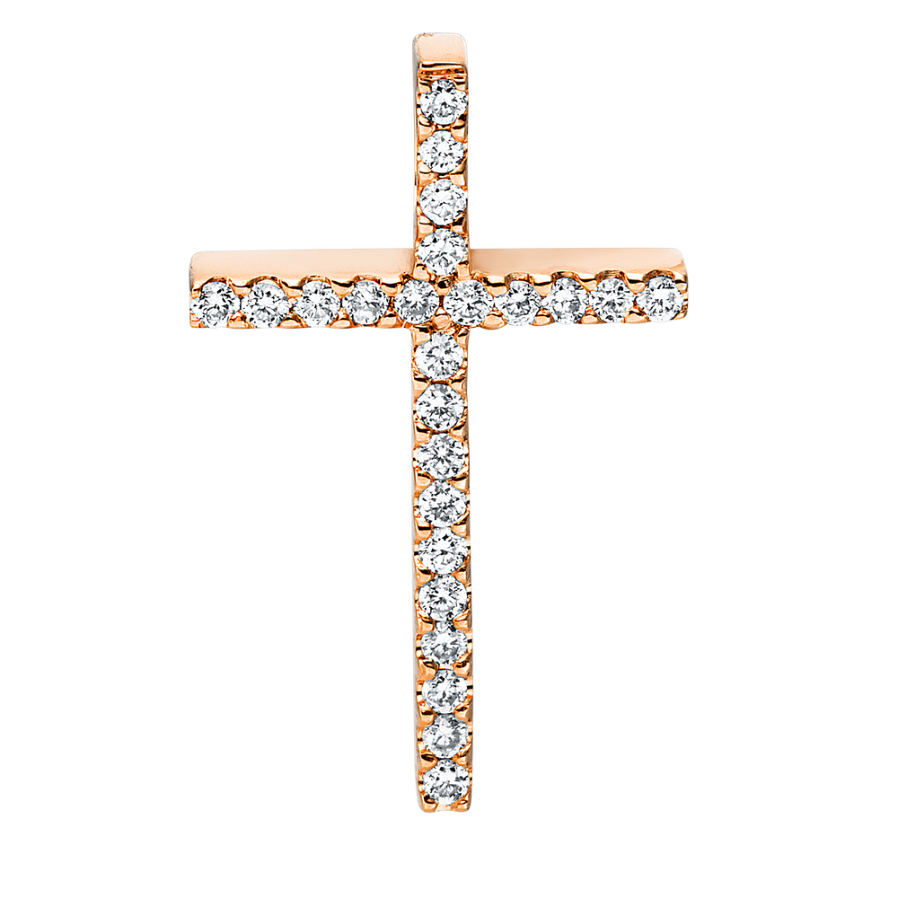 Brogle Classic cross pendant with diamonds