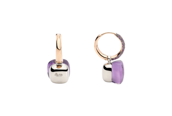 POC3000 O6BKR OI0GL 030 Pomellato earrings nudo classic rose gold 18kt white gold 18kt amethysts af6e561ae63d2a9f9