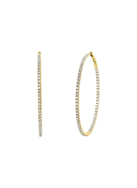 Brogle Selection diamond hoop earrings Brogle Selection diamond hoop earrings