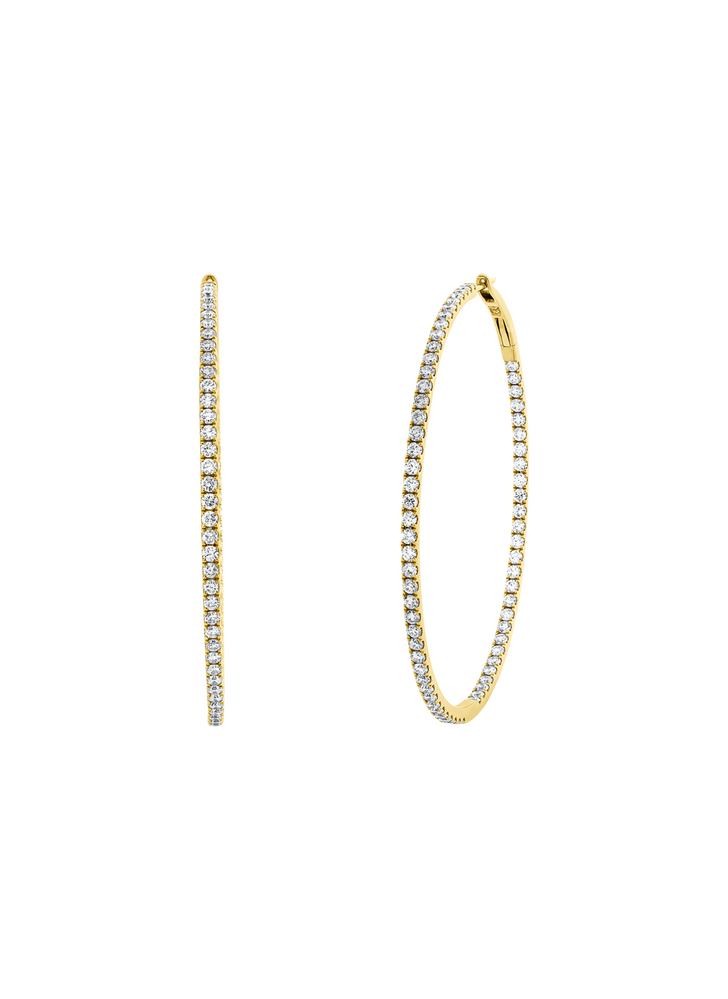 Brogle Selection diamond hoop earrings Brogle Selection diamond hoop earrings