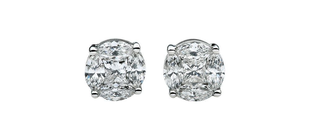 Brogle Selection Illusion diamond stud earrings