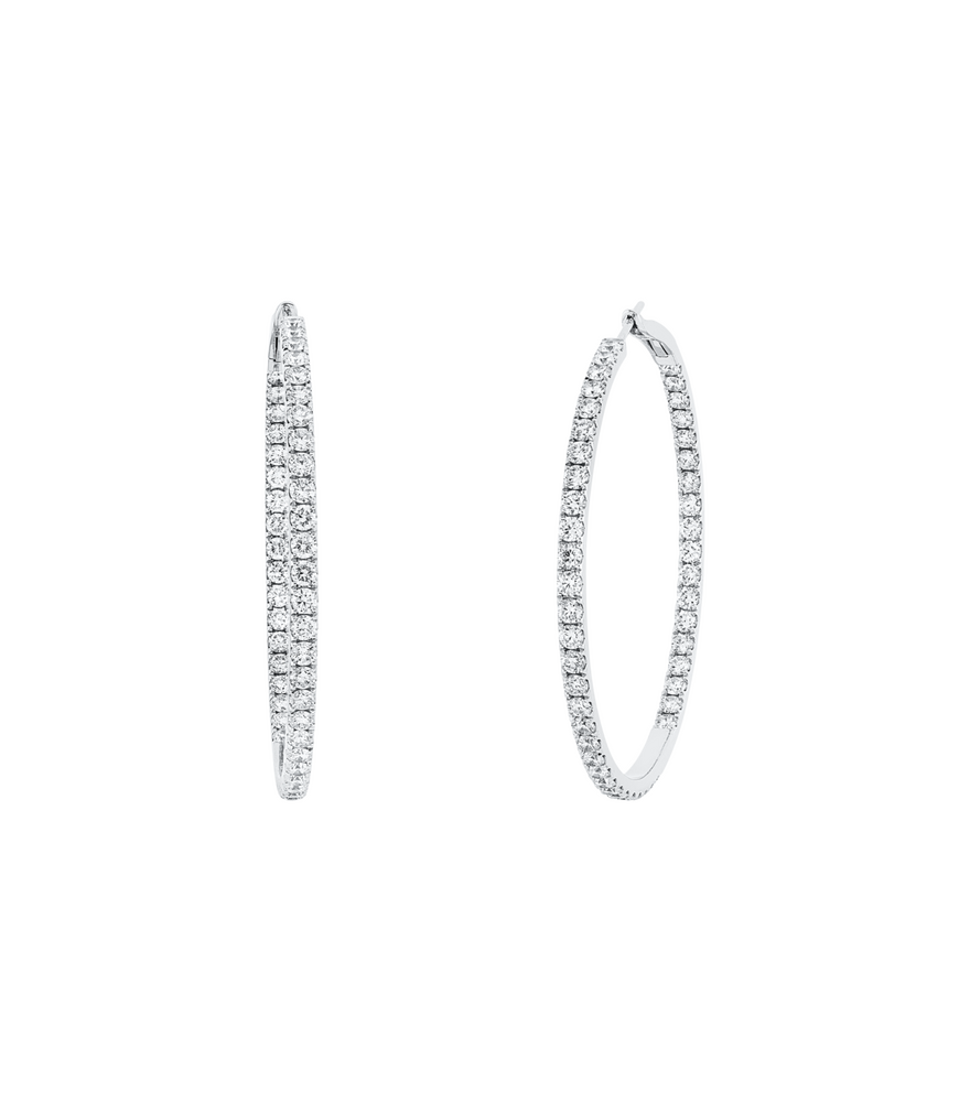 Brogle Selection diamond hoop earrings Brogle Selection diamond hoop earrings