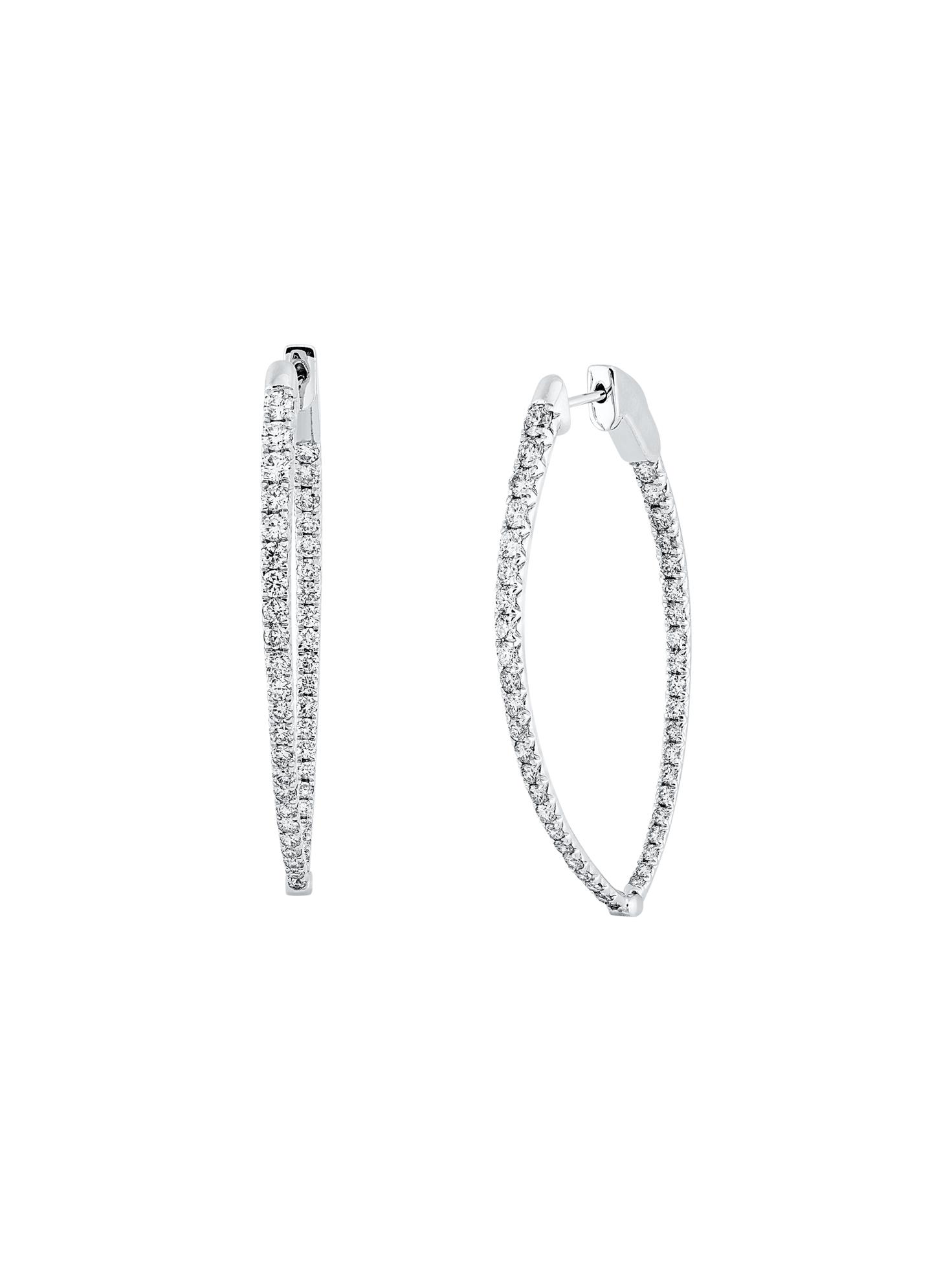 Brogle Selection diamond hoop earrings Brogle Selection diamond hoop earrings