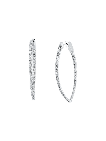 Brogle Selection diamond hoop earrings Brogle Selection diamond hoop earrings