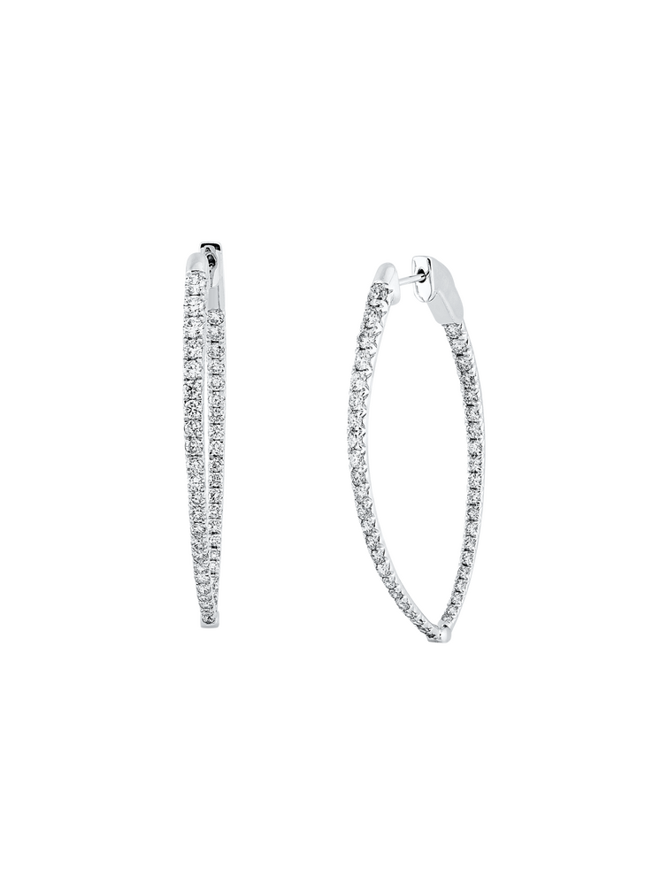 Brogle Selection diamond hoop earrings Brogle Selection diamond hoop earrings