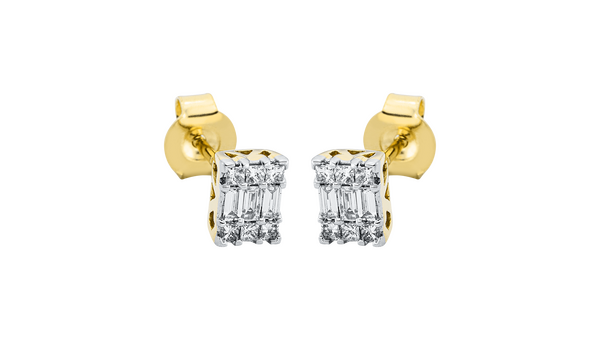 Brogle Classic Bicolor diamond stud earrings