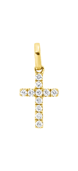Brogle Classic cross pendant with diamonds