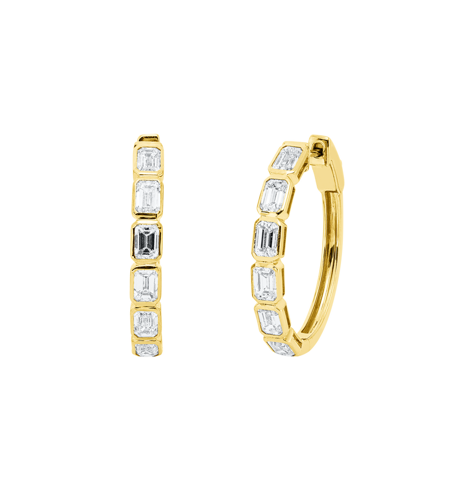 Brogle Selection diamond hoop earrings