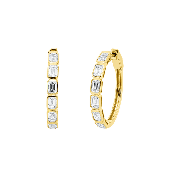 Brogle Selection diamond hoop earrings Brogle Selection diamond hoop earrings