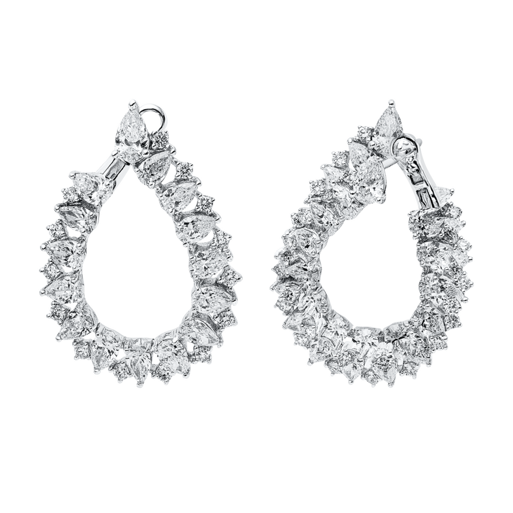 Brogle Selection Statement diamond hoop earrings