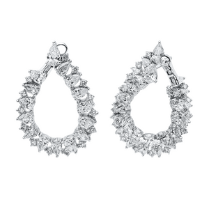 Brogle Selection Statement diamond hoop earrings