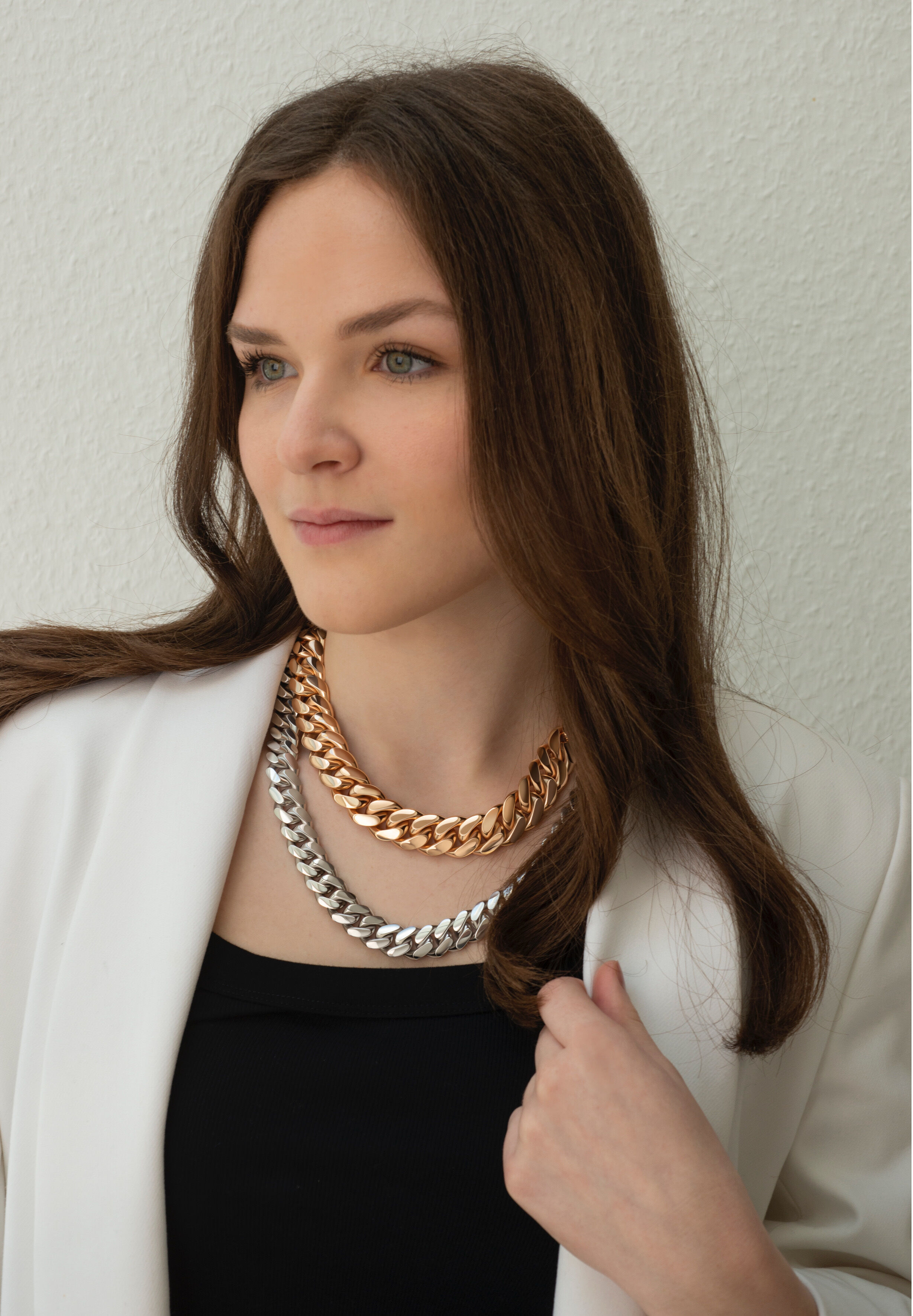 Emil Kraus Cuban Link Panzerkette oval diamantiert, 18mm Emil Kraus Cuban Link Panzerkette oval diamantiert, 18mm