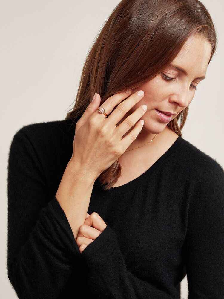 Tamara Comolli Bouton Champagne Pavé S Ring