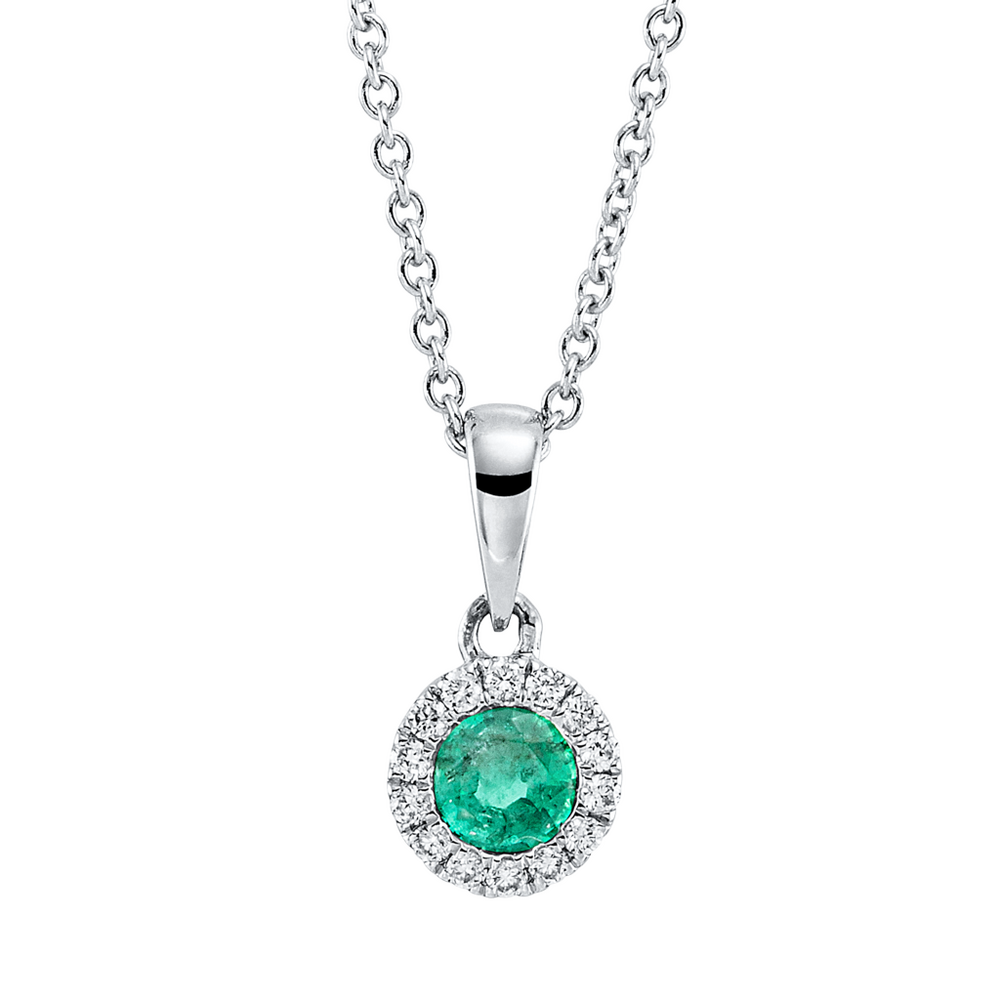 Brogle Classic necklace with emerald pendant