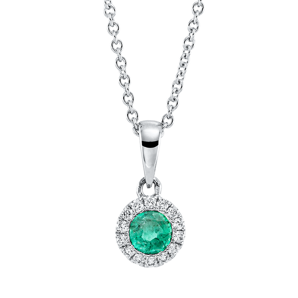 Brogle Classic necklace with emerald pendant
