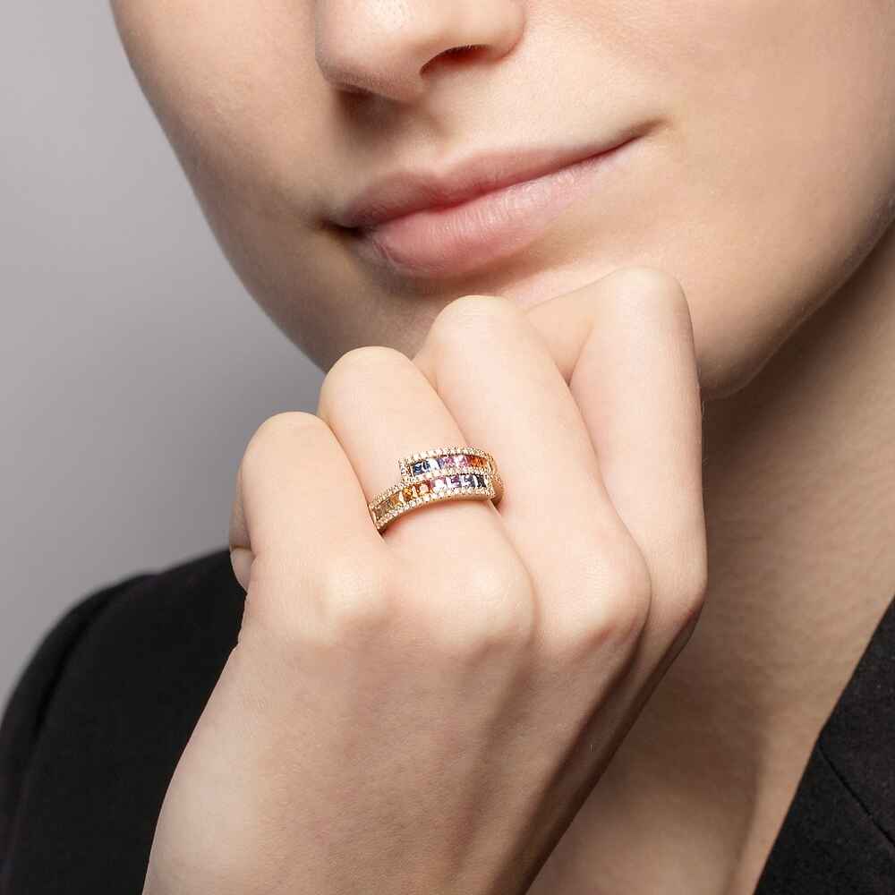 Brogle Classic Sapphire Ring Rainbow