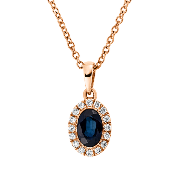 Brogle Classic necklace with sapphire pendant Brogle Classic necklace with sapphire pendant