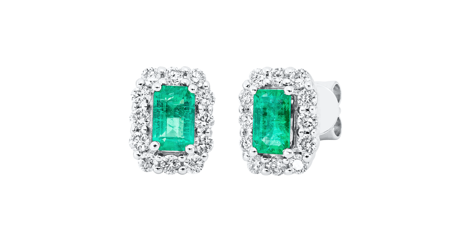 Brogle Classic emerald stud earrings