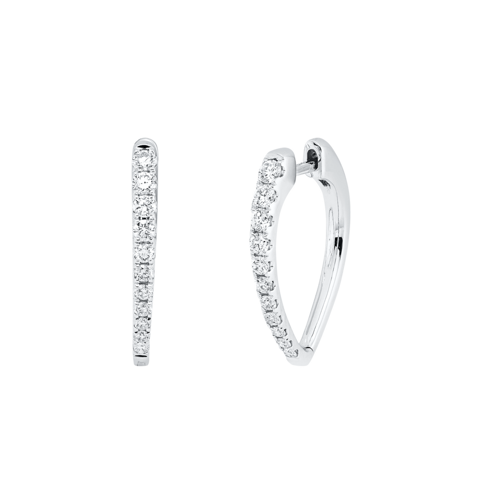 Brogle Classic diamond hoop earrings