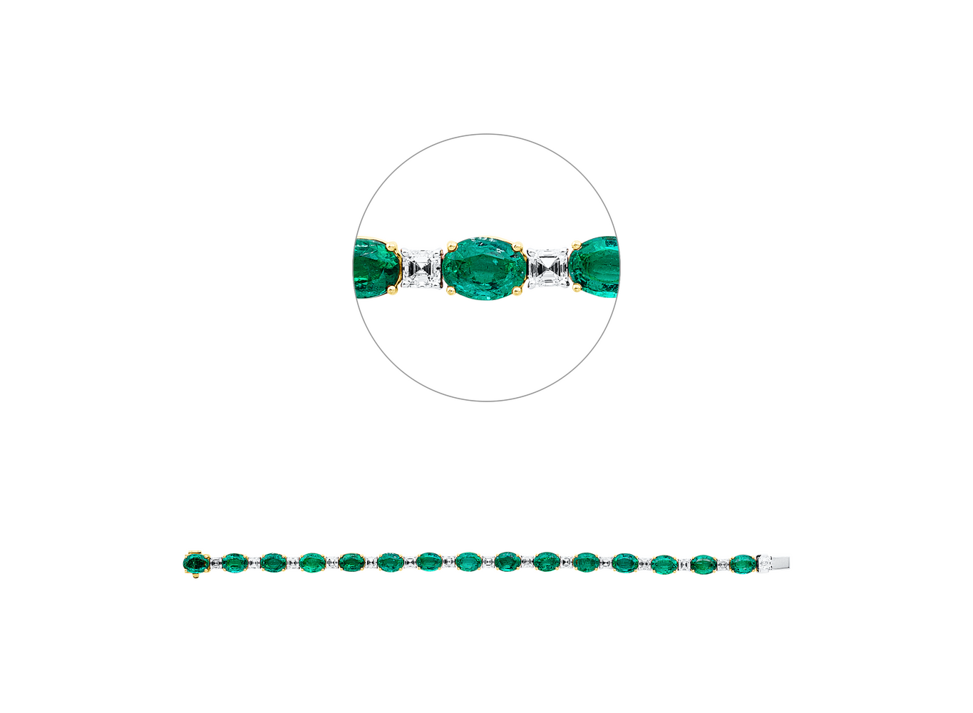 Brogle Selection bicolor emerald bracelet