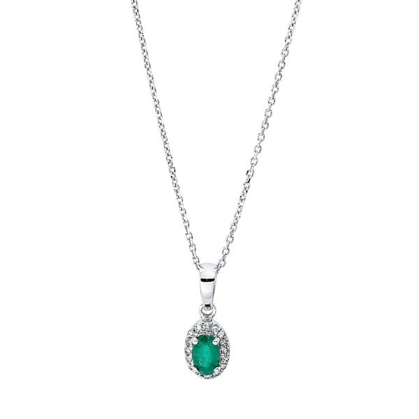 Brogle Classic necklace with emerald pendant Brogle Classic necklace with emerald pendant