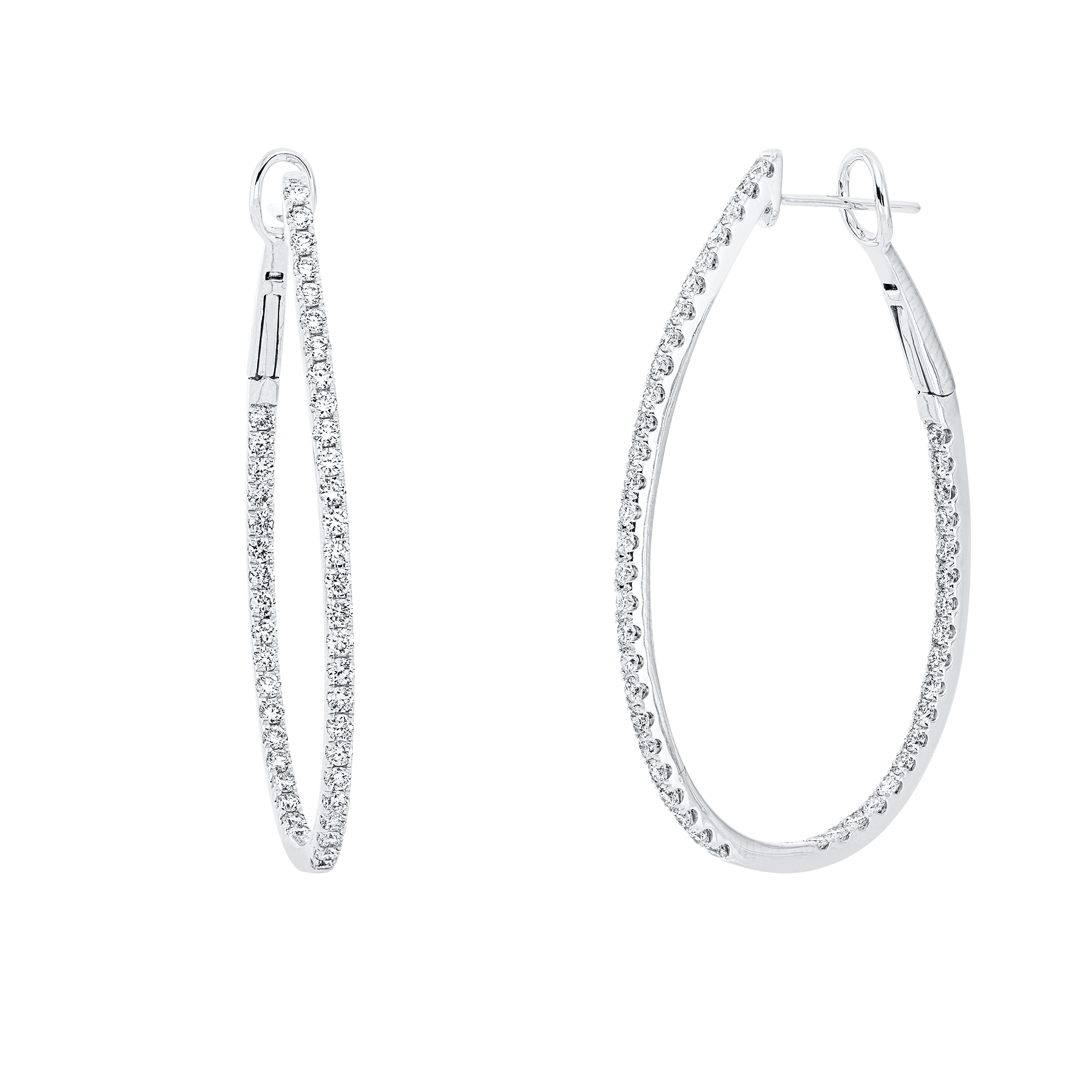 Brogle Classic diamond hoop earrings Brogle Classic diamond hoop earrings