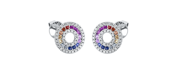Brogle Classic Saphirohrstecker Rainbow Brogle Classic Saphirohrstecker Rainbow