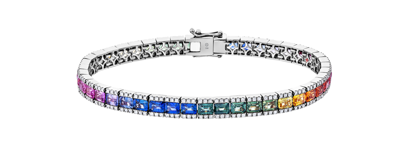 Brogle Selection sapphire bracelet Rainbow Brogle Selection sapphire bracelet Rainbow