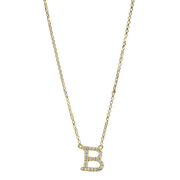 Brogle Classic Kette mit Diamantbuchstaben B Brogle Classic Kette mit Diamantbuchstaben B