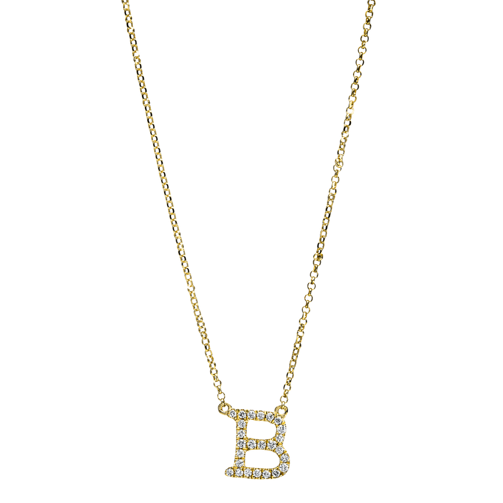 Brogle Classic Kette mit Diamantbuchstaben B Brogle Classic Kette mit Diamantbuchstaben B