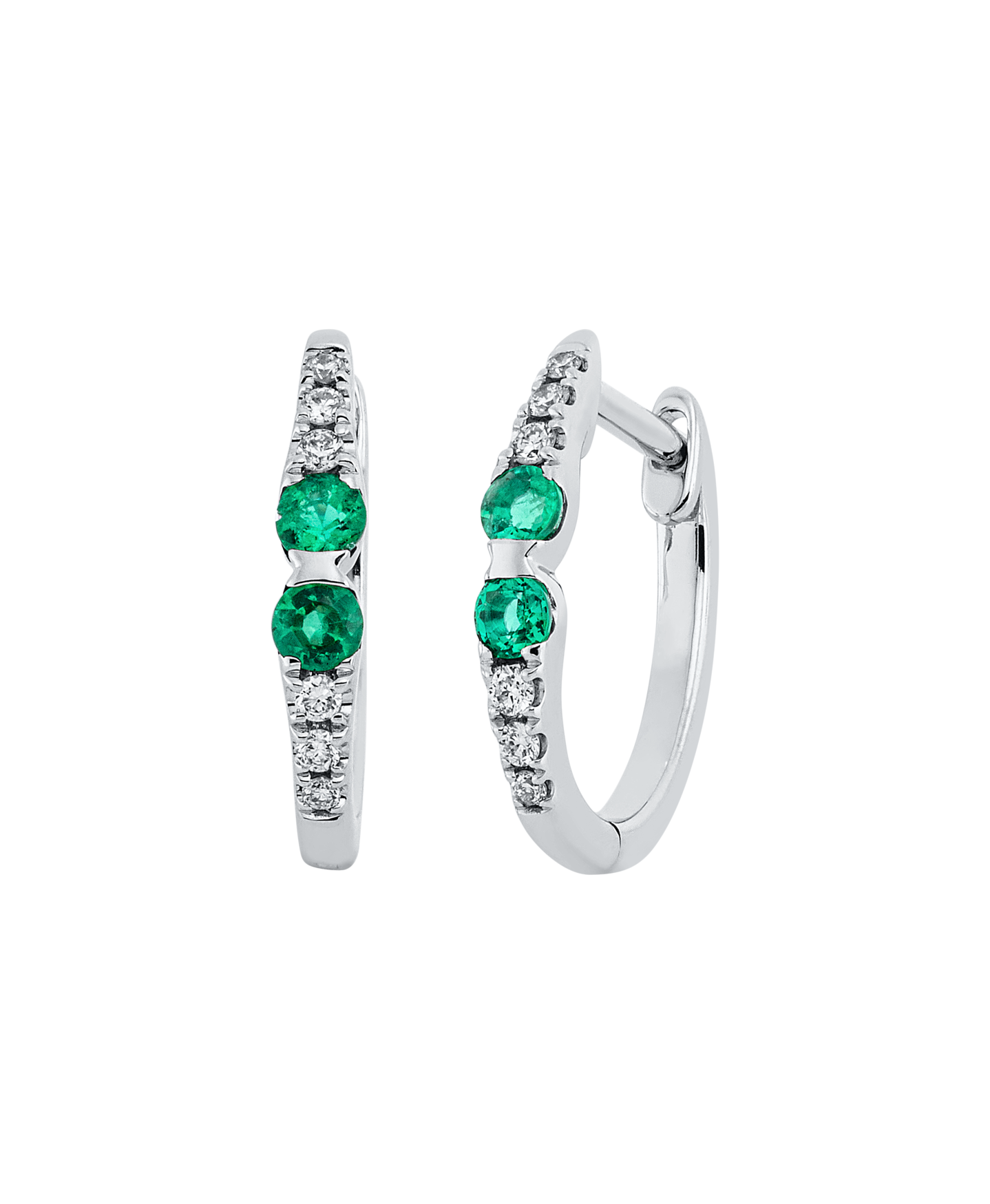 Brogle Classic emerald hoop earrings Brogle Classic emerald hoop earrings