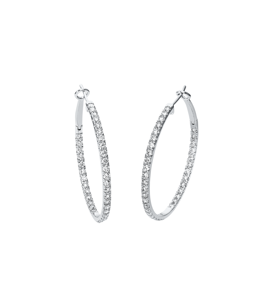 Brogle Selection diamond hoop earrings