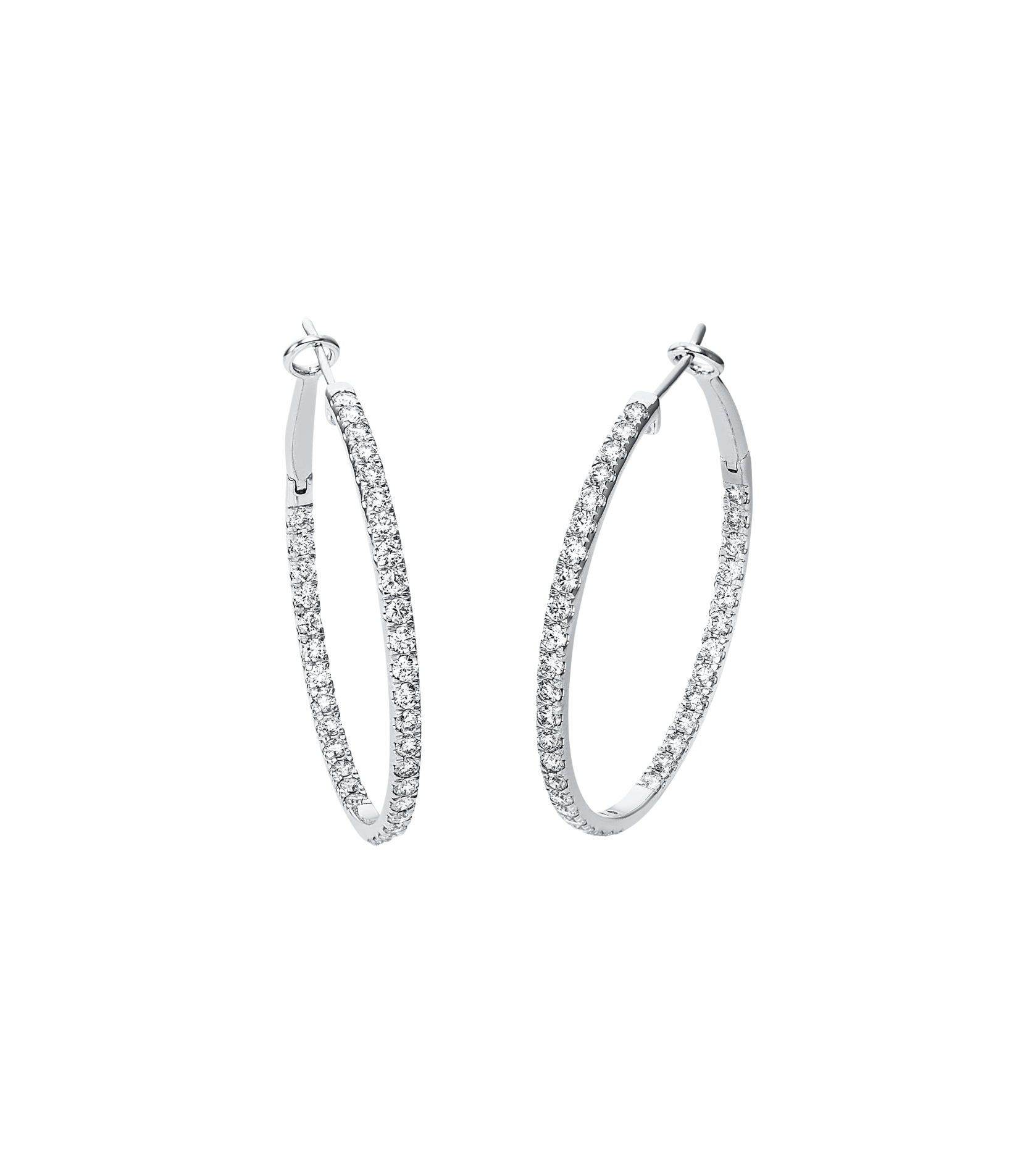 Brogle Selection diamond hoop earrings Brogle Selection diamond hoop earrings