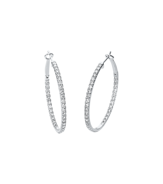Brogle Selection diamond hoop earrings Brogle Selection diamond hoop earrings