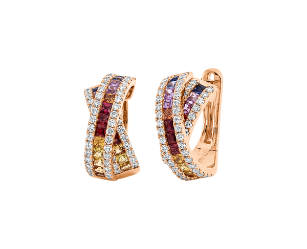 Brogle Selection sapphire hoop earrings Rainbow Brogle Selection sapphire hoop earrings Rainbow