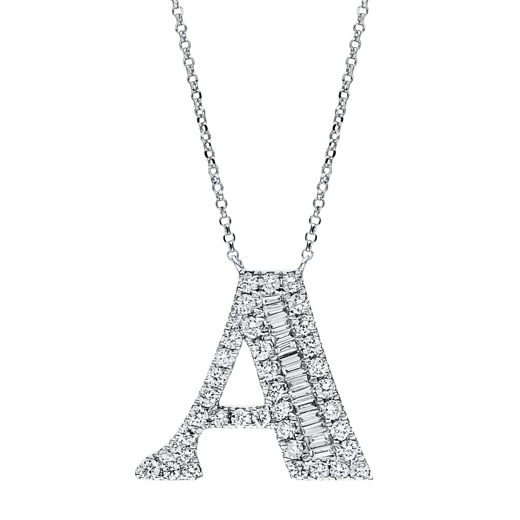 Brogle Classic necklace with diamond letter A Brogle Classic necklace with diamond letter A