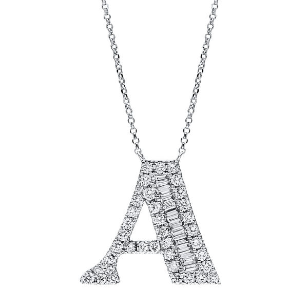 Brogle Classic necklace with diamond letter A Brogle Classic necklace with diamond letter A