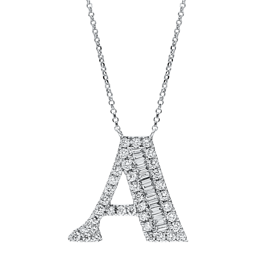 Brogle Classic necklace with diamond letter A Brogle Classic necklace with diamond letter A