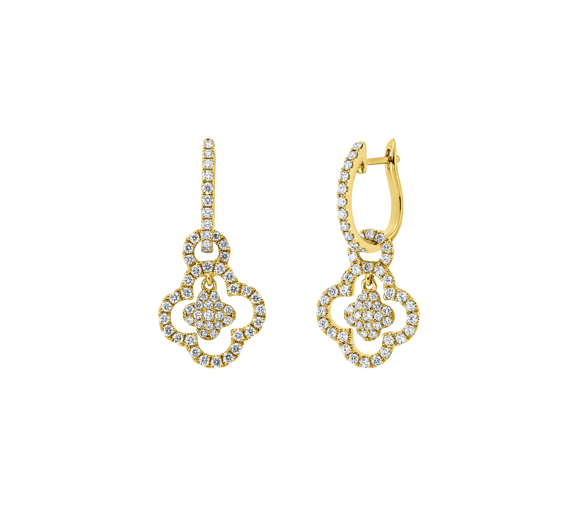 Brogle Classic diamond hoop earrings
