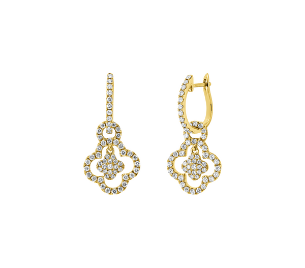 Brogle Classic diamond hoop earrings