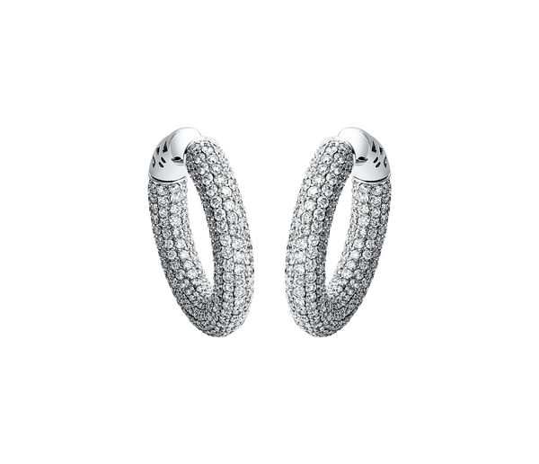 Brogle Selection diamond hoop earrings