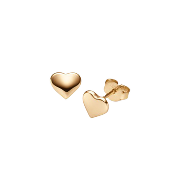 Brogle Selection Spirit heart stud earrings in gold