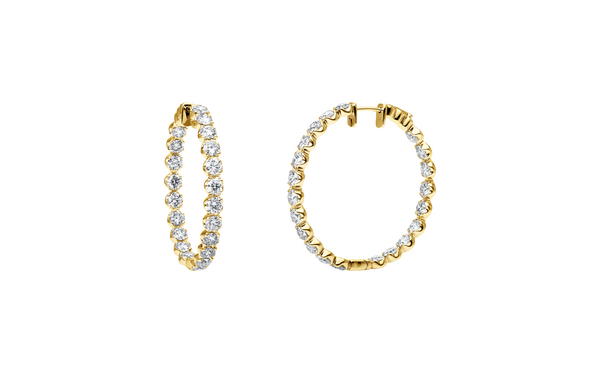 Brogle Selection diamond hoop earrings Brogle Selection diamond hoop earrings