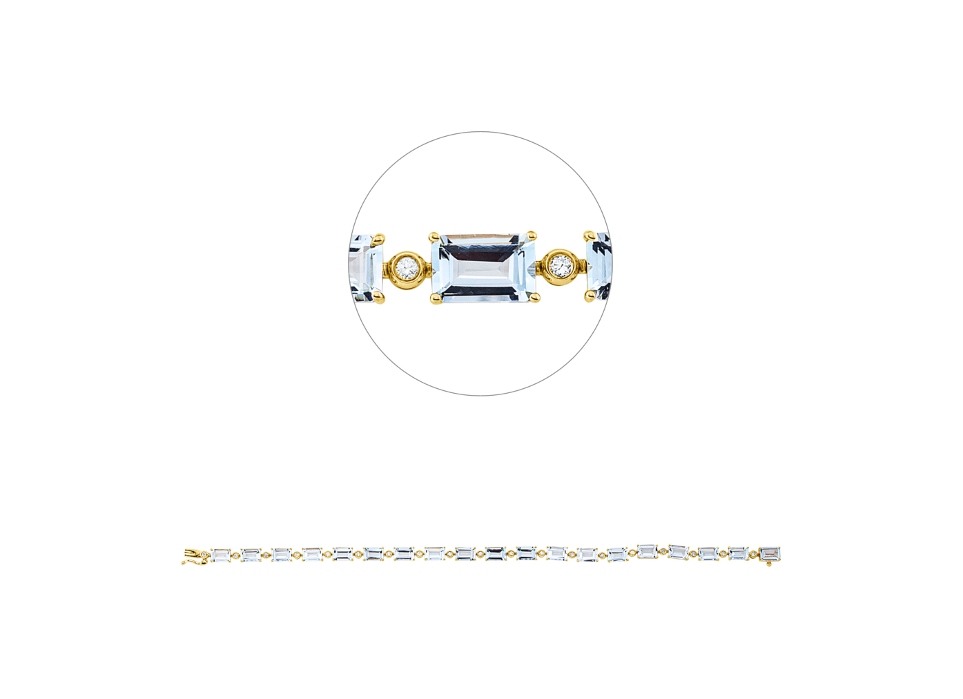 Brogle Classic aquamarine bracelet