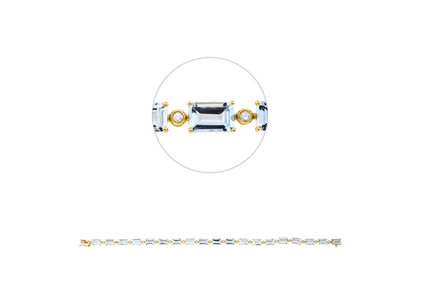 Brogle Classic aquamarine bracelet Brogle Classic aquamarine bracelet