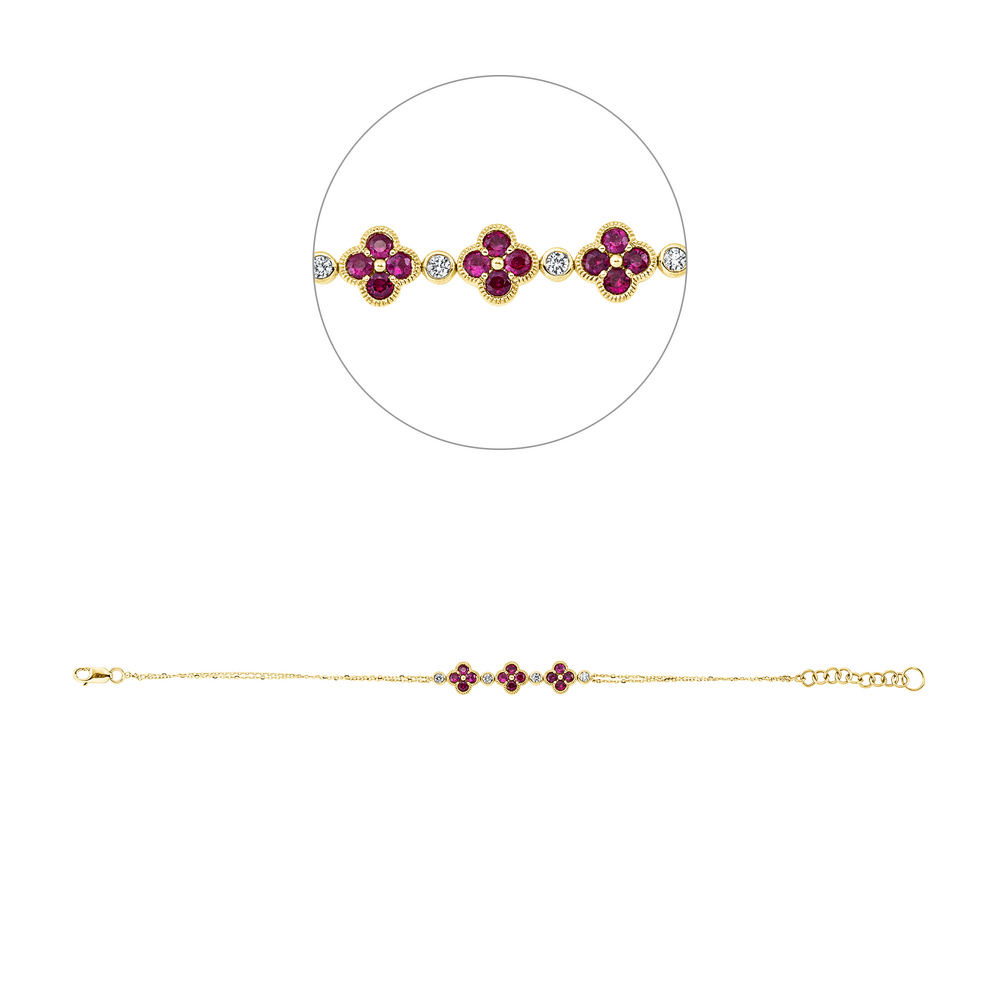 Brogle Selection Royal bracelet with rubies