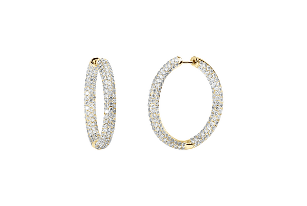 Brogle Selection diamond hoop earrings Brogle Selection diamond hoop earrings