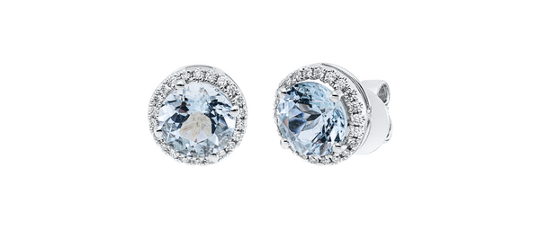 Brogle Classic aquamarine stud earrings Brogle Classic aquamarine stud earrings