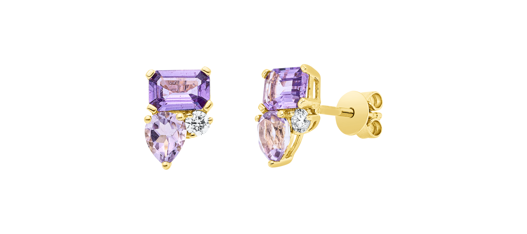 Brogle Classic amethyst stud earrings Brogle Classic amethyst stud earrings
